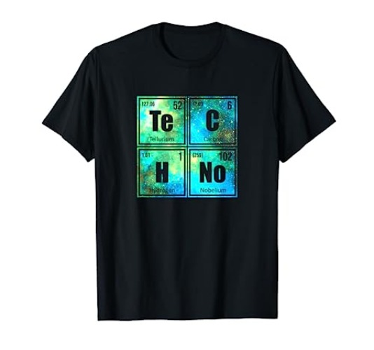 Techno Rave Party Periodensystem Festival Galaxy T-Shirt - Damen - Schwarz - 3XL