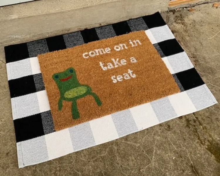 Animal Crossing Inspired Froggy Chair Doormat | Etsy