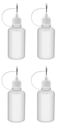 Txibi 1 Ounce/30 ml Precision Applicator Bottle with Tip, Needle Tip Quilling Glue Liquid Applicator Bottle for DIY Paper Craft (4PCS)