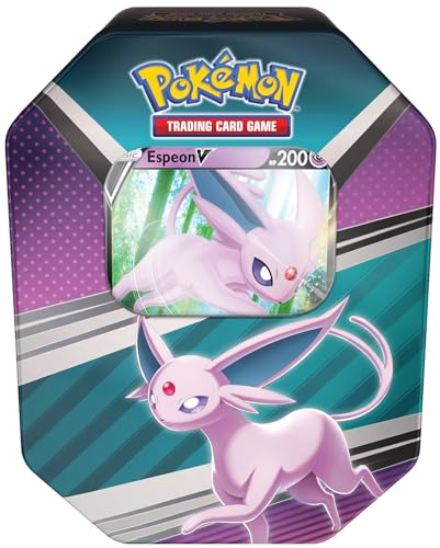 Pokémon TCG: V Heroes Tin Espeon (1 Foil Card & 4 Booster Packs),Single,Multicolor - Single