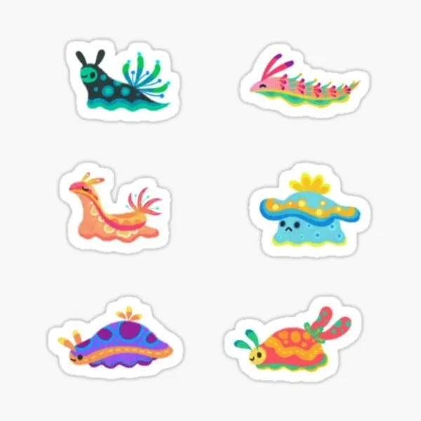 Sea slug - black Sticker by pikaole