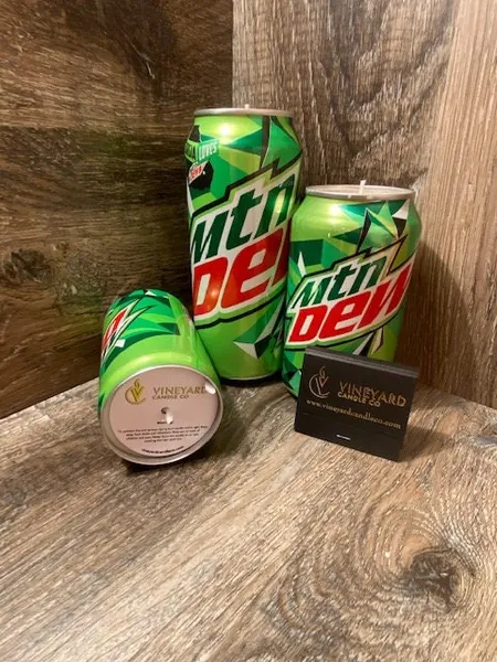 Mountain Dew Soy Candle - Hand Poured Mountain Dew Soda Can Candle - Custom Scented Soda Pop Candle