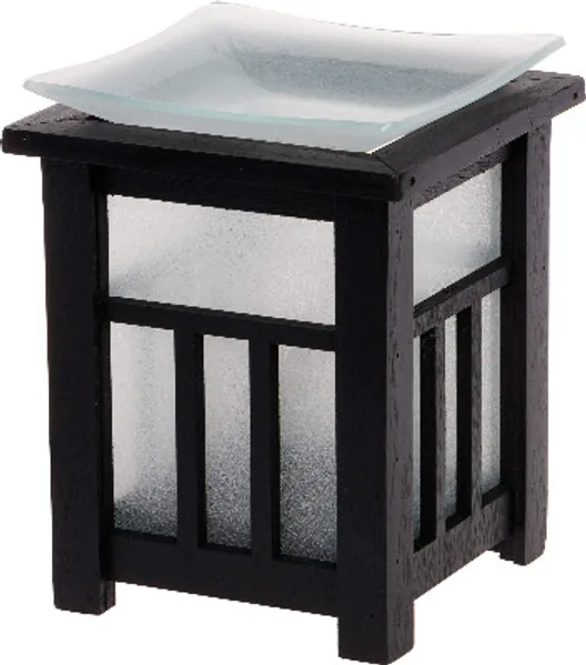 Mindful Design Frosted Pagoda Wax Warmer - Asian Inspired Plug-In Wax Melter Air Freshener and Night Light, Ideal for Bedrooms, Bathrooms,  Living Rooms