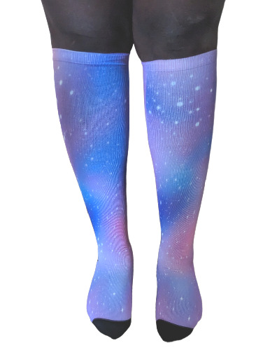 Pastel Galaxy Compression Socks - S/M