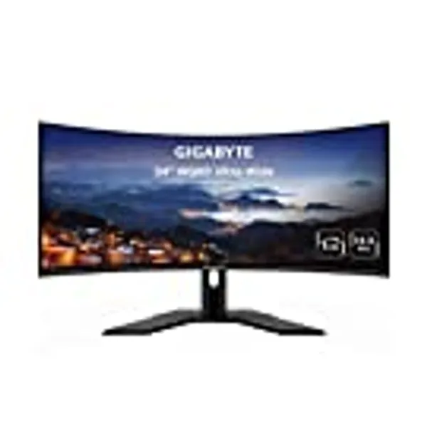 Gigabyte G34WQC 34" 144Hz Ultra-Wide Curved Gaming Monitor, 3440 x 1440 VA 1500R Display, 1ms (MPRT) Response Time, 90% DCI-P3, VESA Display HDR400, FreeSync Premium, Black (G34WQC-SA)