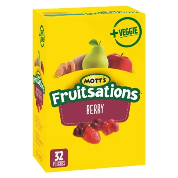 Mott's Fruitsations Veggie Gluten Free Berry, 32-Count, 723 Gram