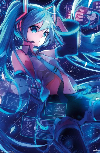 Trends International Hatsune Miku-Screens Poster Mural Version sans Cadre 22.375" x 34"