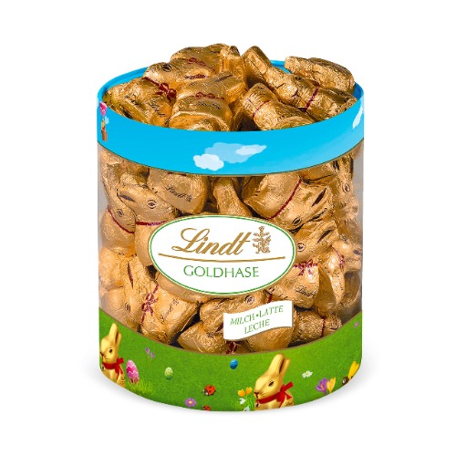 Lindt - Boîte de Mini-Moulages LAPIN OR - Chocolat au Lait - Idéal pour Pâques, 700g