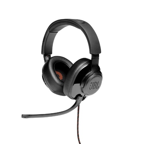 JBL Quantum 200 Trådbundna Over-Ear Gaming Hörlurar med Mikrofon, Kompatibel med Olika Spelplattformar, i Svart