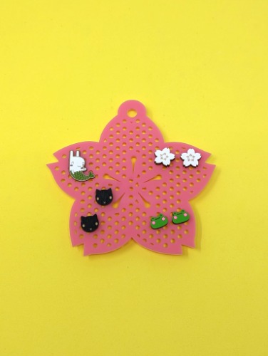 Cherry Blossom Earring/ Pin Holder - Pink