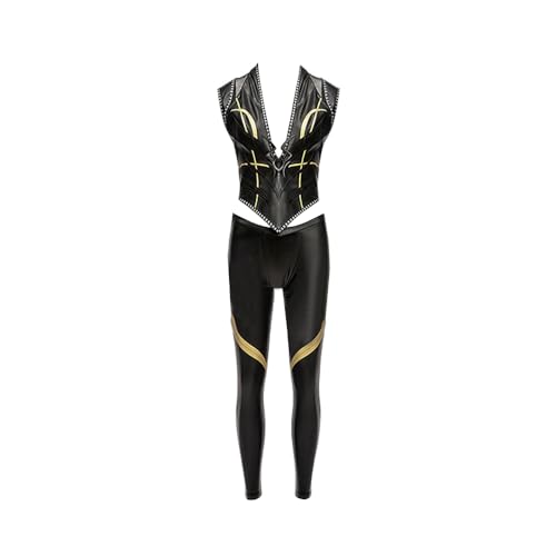 Ahmeddi Women's Cosplay Costume Halloween outfit Steampunk Gothic Halloween Game Dress with top pants - Female M