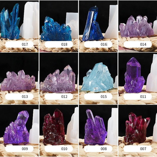 Crystal cluster mold for Crystal epoxy mold geode mold Crystal silicone molds DIY CRYSTAL MOULD candle mold