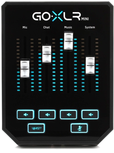 TC Helicon GoXLR Revolutionary Online Broadcaster Platform with 4-Channel Mixer, Motorized Faders, Sound Board and Vocal Effects, Officially Supported on Windows