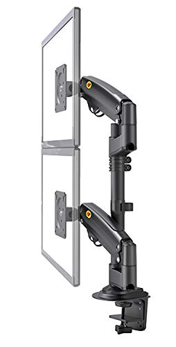 New NB H180 Dual Monitor Desk Mount Stand Full Motion Swivel Monitor Arm Gas Spring for 22''- 35'' Computer Monitor from 2kg to 12kg