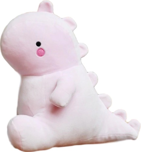 Kawaii Dino Plushie (2 COLORS, 3 SIZES) by Subtle Asian Treats - 12″ / 30 cm / Pink
