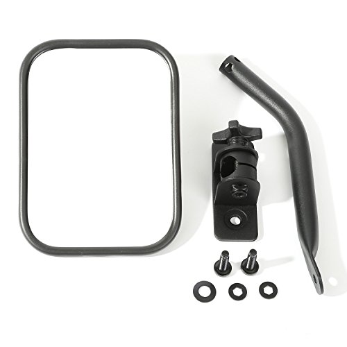 Rugged Ridge | Quick Release Mirror, Rectangular, Textured Black | 11025.18 | Fits 1997-2018 Jeep Wrangler