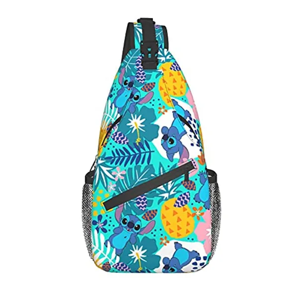 Sling Bag,Stitch Crossbody Sling Backpack Travel Hiking Chest Bag Daypack for Purses Shoulder Bag Women Men's