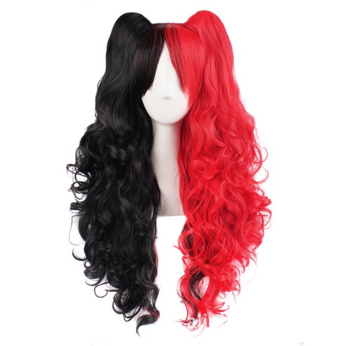 Multi-Color Pigtail Wigs - Black / Red