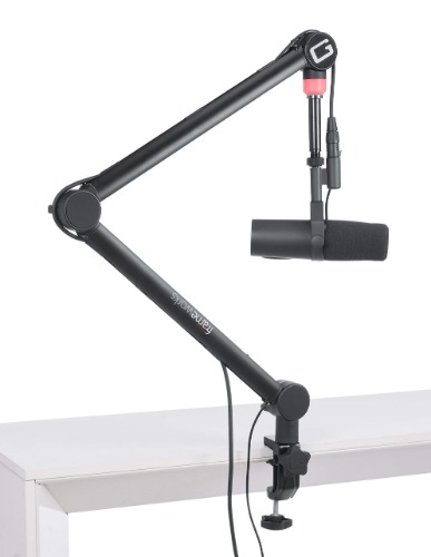 Gator Frameworks Professional Desktop Broadcast/Podcast Microphone Boom Stand with On-Air Indicator Light (GFWMICBCBM4000) - 4000 Series Stand