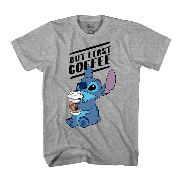 Disney Lilo and Stitch Coffee First Adult T-Shirt