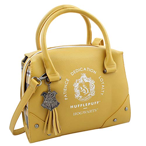 Harry Potter Purse Designer Handbag Hogwarts Houses Womens Top Handle Shoulder Satchel Bag - Hufflepuff