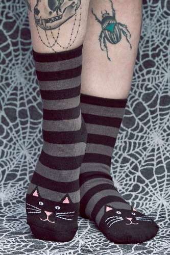 Black Cat Slipper Socks | Default Title