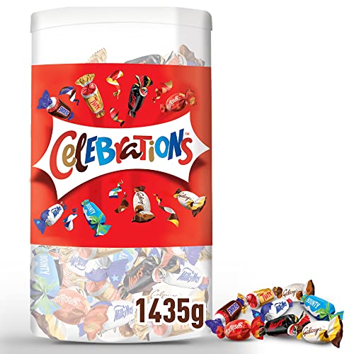 Celebrations Blisterbox, Mini-Schokoriegel Mix, Party-Mix Geschenk, Großpackung Schokolade für Muttertag, Multipack mit 160 Pralinen (1 x 1,4kg) - 155 Stück (1er Pack)