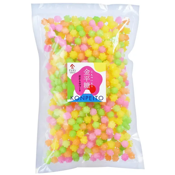 Konpeito Japanese Sugar Candy - Big bag 500g ,Colorful Colors,Handmade from the sugar core【YAMASAN】 - 