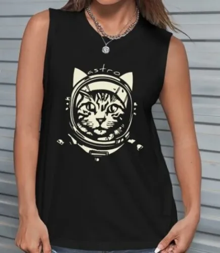 SHEIN X XYZ Studio Cartoon & Letter Graphic Tank Top | SHEIN USA