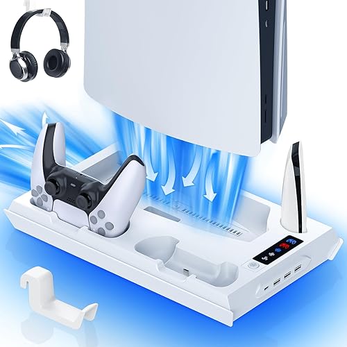 Cooling Station for PS5 with Dual Controller Charging Station
