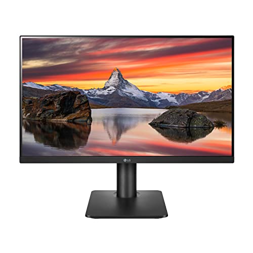 LG 24MP450-B Monitor 24" Full HD (1920 x 1080) IPS Display, 3-Side Virtually Borderless Design, AMD FreeSync, 5ms GtG Response Time, Reader Mode, OnScreen Control with Screen Split,Black - Tilt/Height Adj