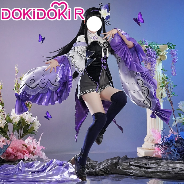 【Size S-3XL】DokiDoki-R Anime Puella Magi Madoka Magica Cosplay Homura Akemi Cosplay Costume Chinese Style Gown