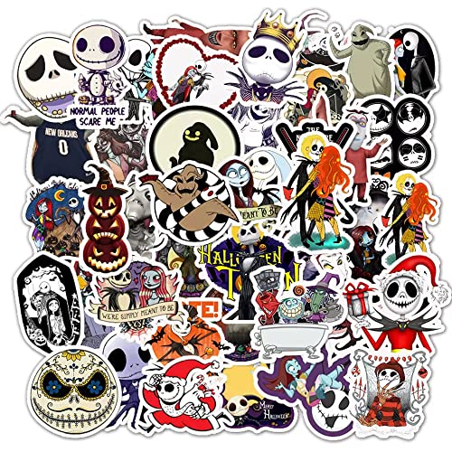 Ziyziiy 50pcs Horror Zombie Stickers Halloween Decals Mexican Day of Dead Sticker for Laptop Water Bottle Luggage Bike Computer - Horror Zombie Stickers