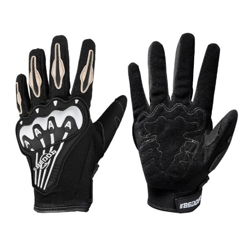 Motorcycle Riding Polyester Breathable Gloves - Black / L-Palm Width 8-9 cm