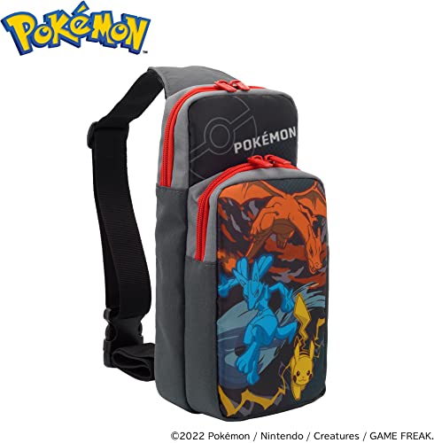 Nintendo Switch Adventure Pack (Pikachu, Charizard, and Lucario) Travel Bag - Officially Licensed by Nintendo & Pokémon - Pikachu, Charizard, Lucario