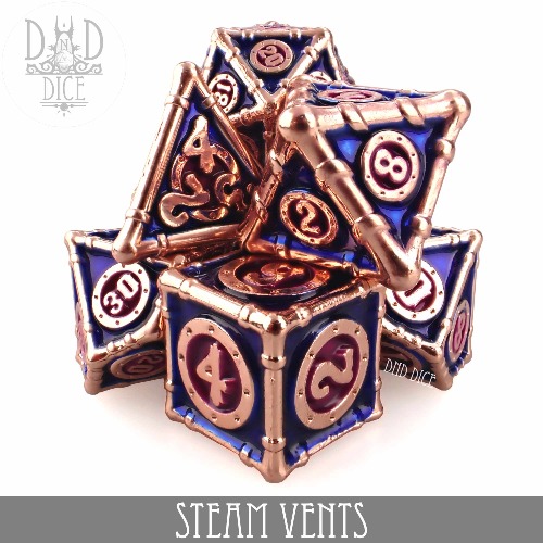 Steam Vents Metal Dice Set