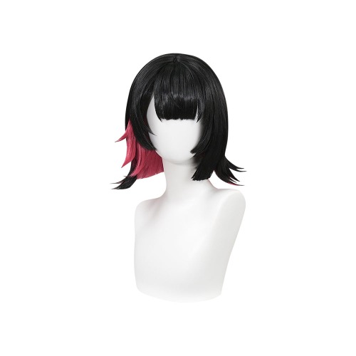 DokiDoki Game Zenless Zone Zero Cosplay  Ellen Joe Wig Short Black Red Highlight Hair | Wig Only-PRESALE