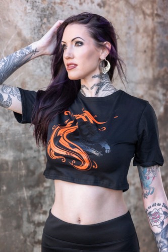 Embermane Crop Tee - L