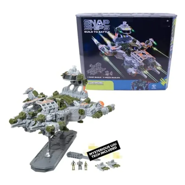 
                            Snap Ships Forge Claymore CR-76 Combat Transport -- Build to Battle -- Features Moving Pieces and Real Firing Action -- Ages 8+
                        