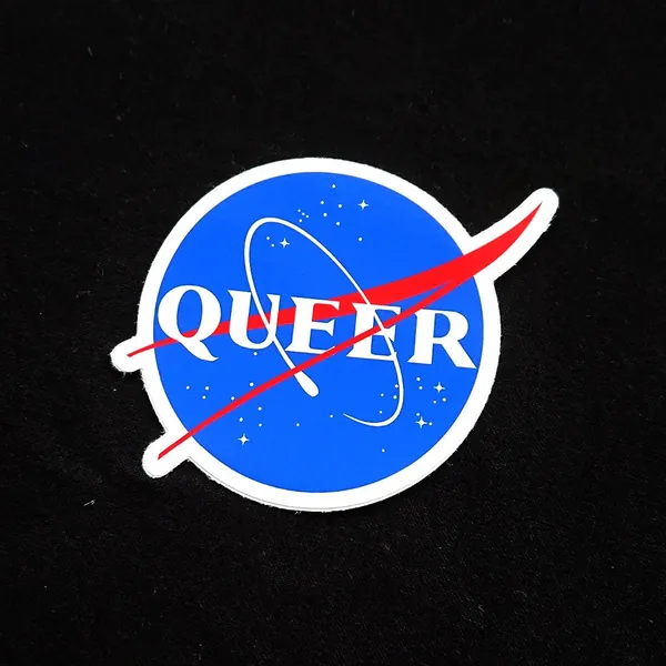 Space Queer Vinyl Sticker || Space, Nasa, Gay, Lesbian, Trans, LGBT+, Nebula