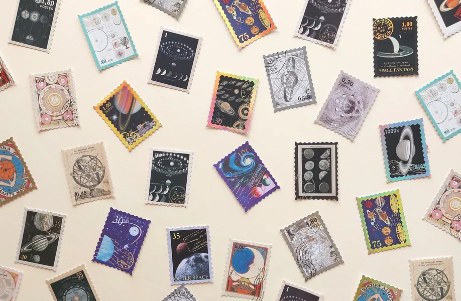 10/15/20 galaxy space planet stickers / constellation solar system stickers for junk journal scrapbooking planner bullet journal collage