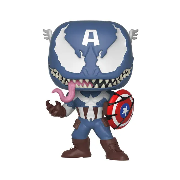 Funko Pop Marvel: Venom - Venom Captain America Collectible Figure, Multicolor