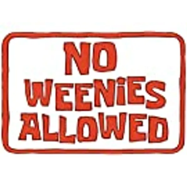 LINQWkk Retro No Weenies Allowed Vintage Metal Tin Sign for Men Women,Wall Decor for Bars,Restaurants,Cafes Pubs,12x8 Inch