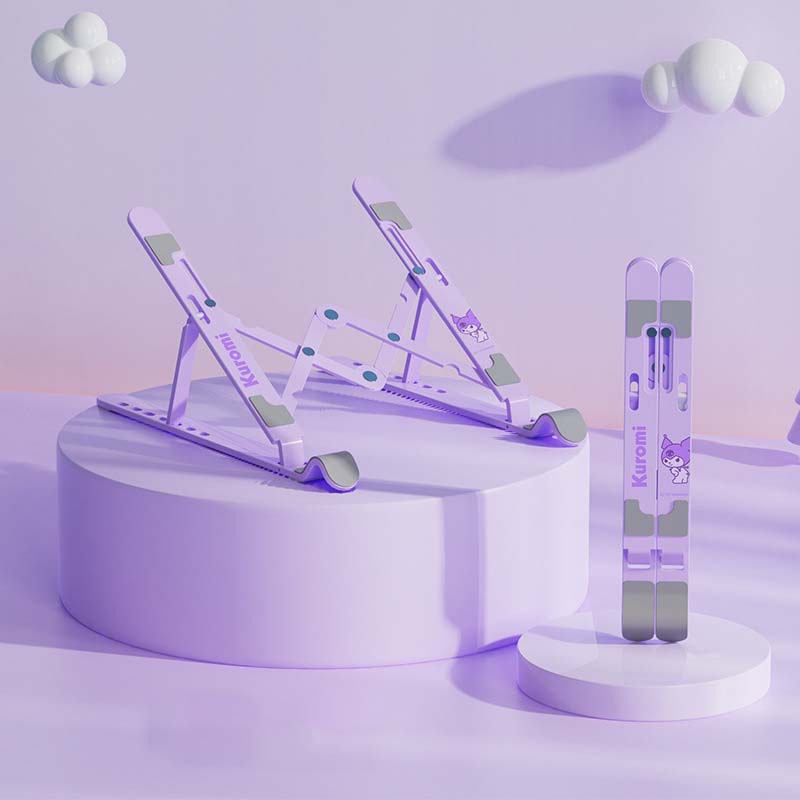 Official Laptop Stand with Adorable Designs - Kuromi Purple