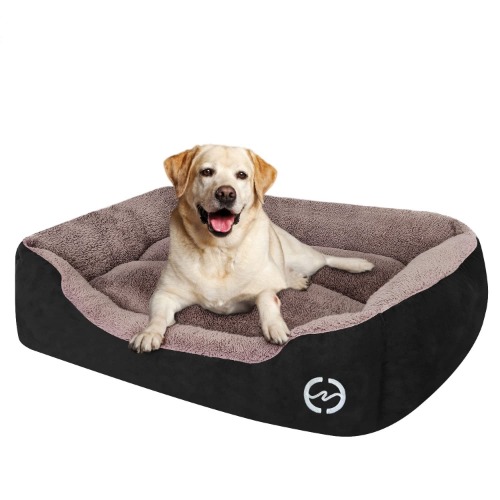 PUPPBUDD Dog Beds for Medium Dogs, Rectangle Washable Dog Bed Comfortable and Breathable Pet Sofa Warming Orthopedic Dog Bed for Medium Dogs - XL-Medium-32''x24'' Black