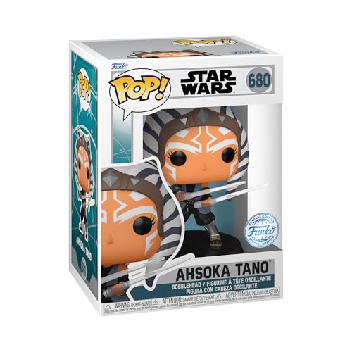 Funko Star Wars Ahsoka Tano with Dual Lightsabers Exclusive Pop Figure 680, Multicolored
