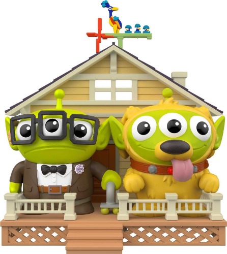 Toy Story 4 Pixar Alien Remix Carl Fredricksen & Dug 2 Figures & House, Disney Plus Pixar Toy Story & Dug Days Mashup Movie Character, Authentic Detail, Collectors Gift Ages 6 Years & Up, (GXH00)