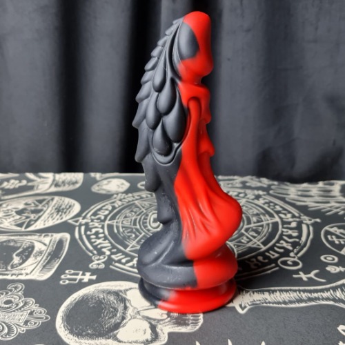 BDSM Fantasy Dragon Monster Dildo Medium - Red and Black