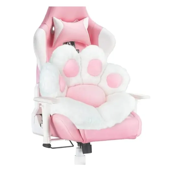 
                            Cute Cat Paw Cushion Lazy Sofa Pillow Seat Cushion for Office/Game Chair 28"x 24" Floor Cute Seat Pad for Dining Room Bedroom Comfort Chair for Health Building (White)
                        