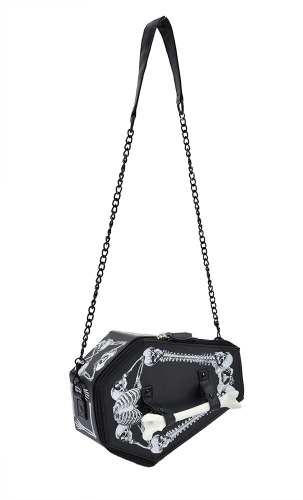 TOKYO-T Coffin Bags and Purses Gothic Shoulder Bag Skull Box Funny Halloween Costume Accessories